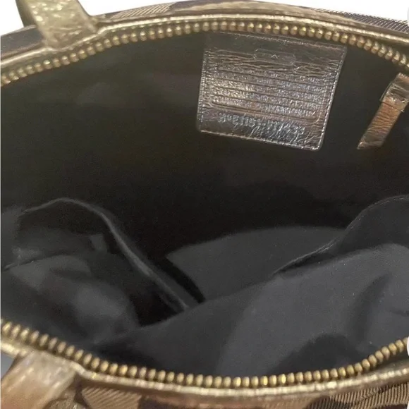 Coach Signature Denim Bag in silver and denim - Picture 6 of 8